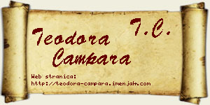 Teodora Čampara vizit kartica